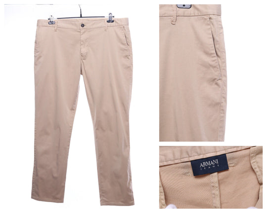 Vintage ARMANI JEANS Beige Cotton Chino Pants Size 54