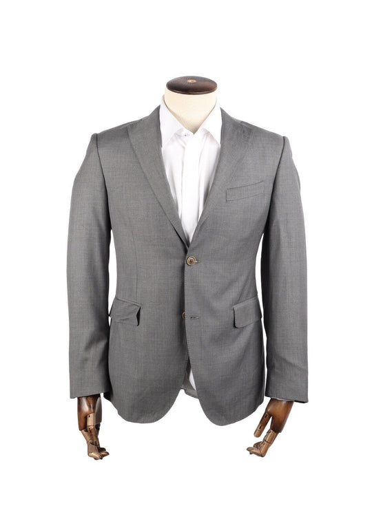DESIREE Zegna Cloth Blazer Gray Wool Solid Men's Jacket Size 48 IT / M