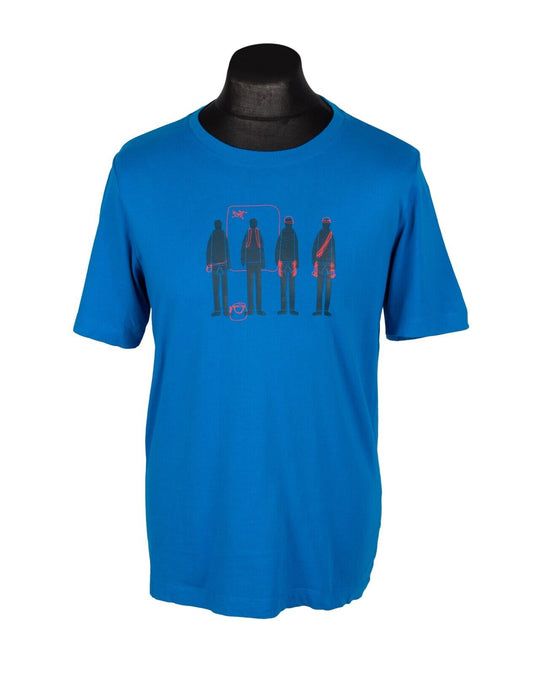 ARCTERYX T-Shirt Blue Cotton Men's Outdoor Short Sleeve Size S