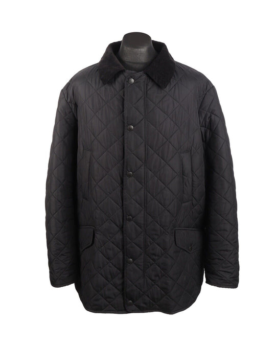 Men's BARBOUR Black Bardon Quilted Jacket Size XXL
