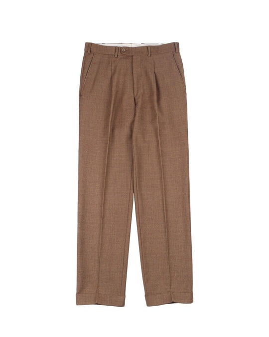 BURBERRY London Pleated Dress Pants Brown Wool Mens Trousers Size 46