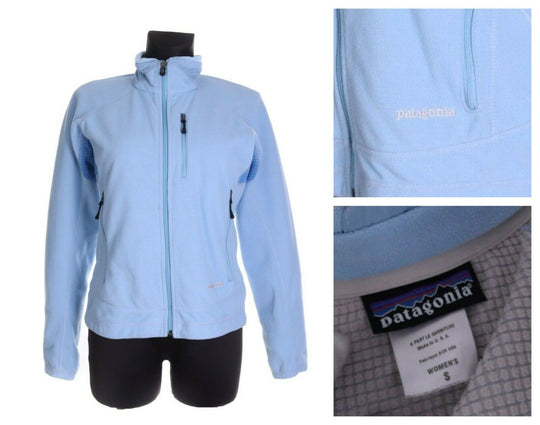 Women's PATAGONIA Regulator Blue Polartec Fleece R Outdoor Full Zip Jacket Sz s