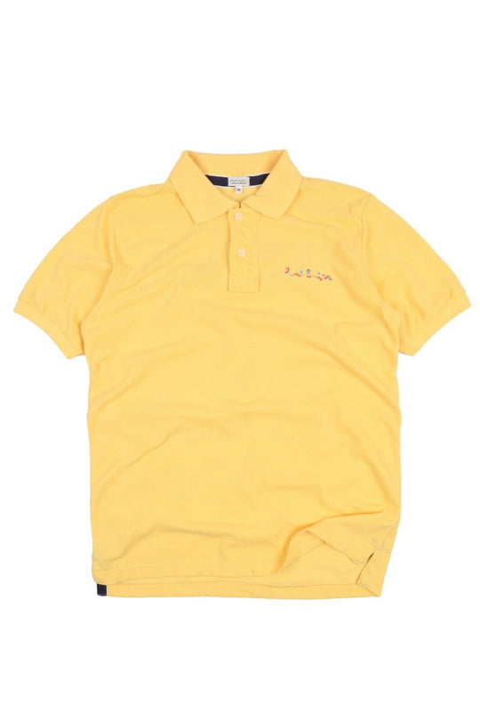Men's Vintage PAUL SMITH Yellow Cotton Polo Shirt Size M