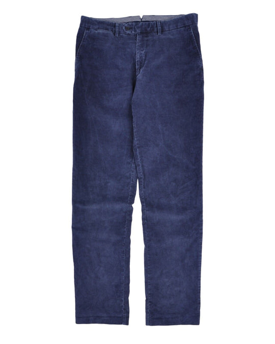 HACKETT Chino Navy Blue Corduroy Cotton Mens Pants Size 32