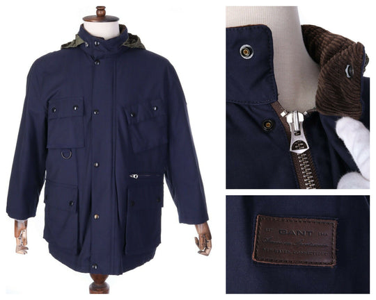 Men's GANT Navy Blue Four Pocket The Rider Jacket Size XL