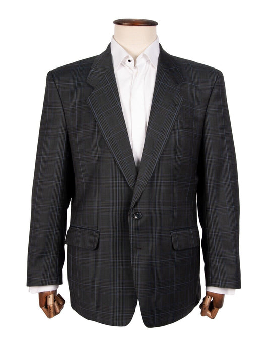 Vintage YVES SAINT LAURENT Homme Blazer Check Wool Mens Jacket Size ~ 52 IT
