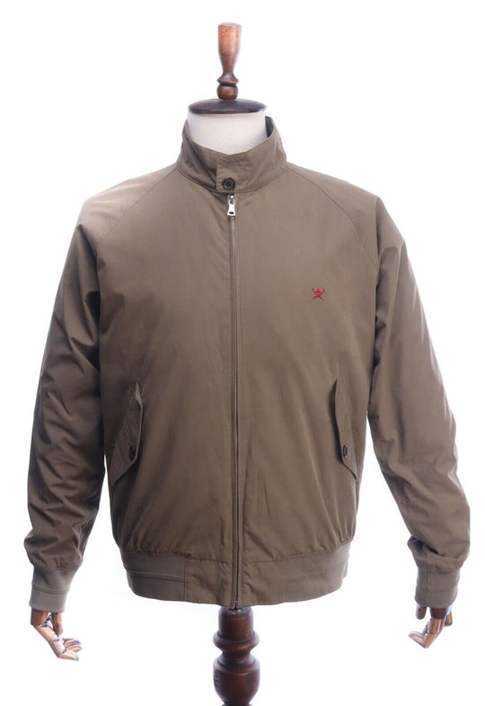 HACKETT LONDON Harry Olive Cotton Blend Casual Jacket Size L