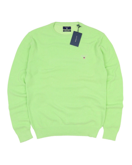 GANT BNWT Green Knit Crew Neck Cotton Men's Size M