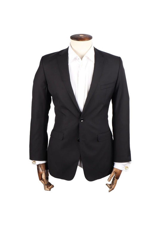 DOLCE & GABBANA Blazer Black Wool Silk Men's Jacket Size 46 IT