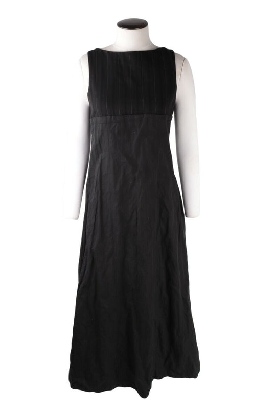 Women's SARAH PACCINI Black Cotton Long Dress Size 1