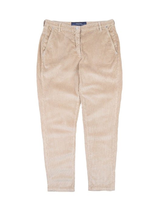 JACOB COHEN Pants Beige Corduroy Cotton Women's Chino Size 28