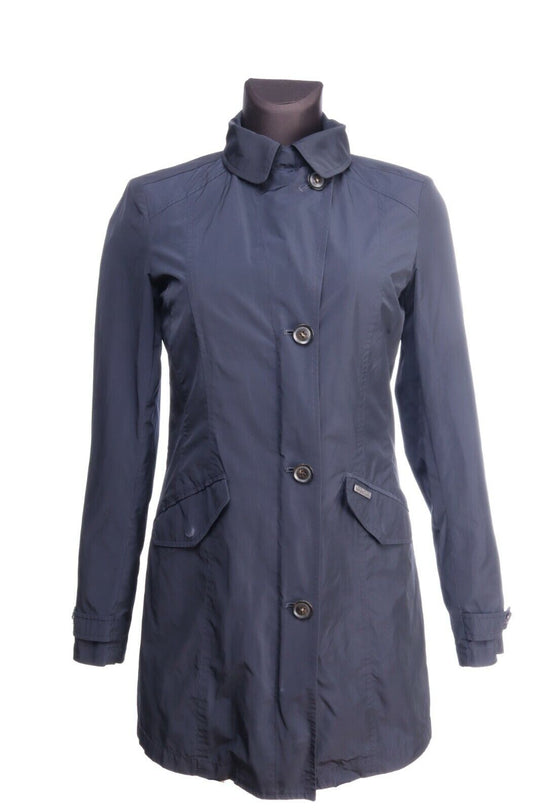 Women's WOOLRICH JOHN RICH & BROS Navy Nylon Jacket Coat Size s