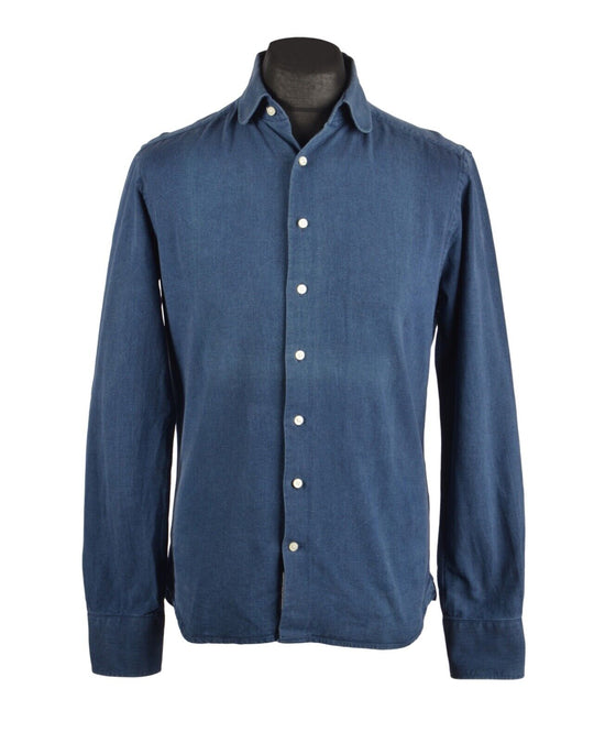 Men's SUITSUPPLY Blue Denim Cotton Shirt Size 38 / 15