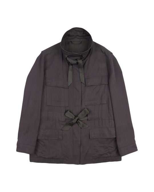 ALLSAINTS Aiya Military Jacket Khaki Brown Cotton Women's Size 40EU / 8US / 12UK