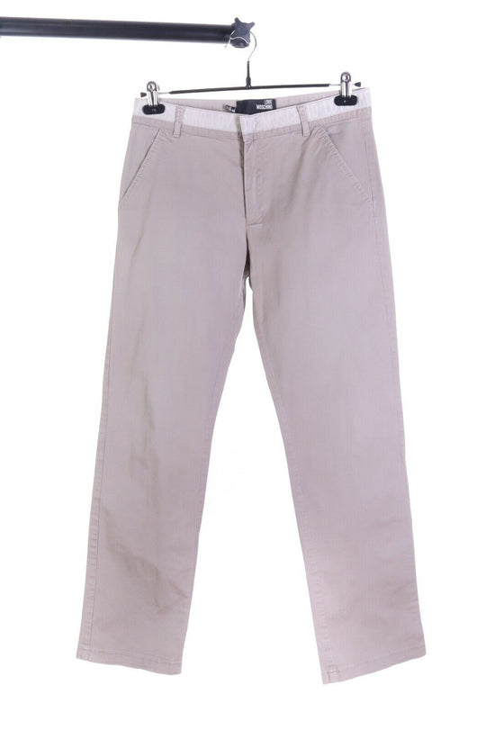 Men's LOVE MOSCHINO Grey Cotton Blend Chino Pants Size it 46 uk 36