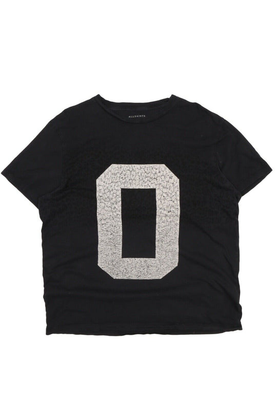 Men's ALLSAINTS Black Cotton Lettering Logo T-Shirt Tee Size s