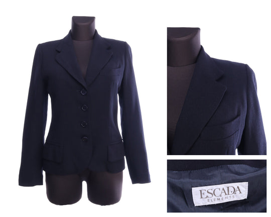ESCADA Elements Black Blazer Jacket Size S