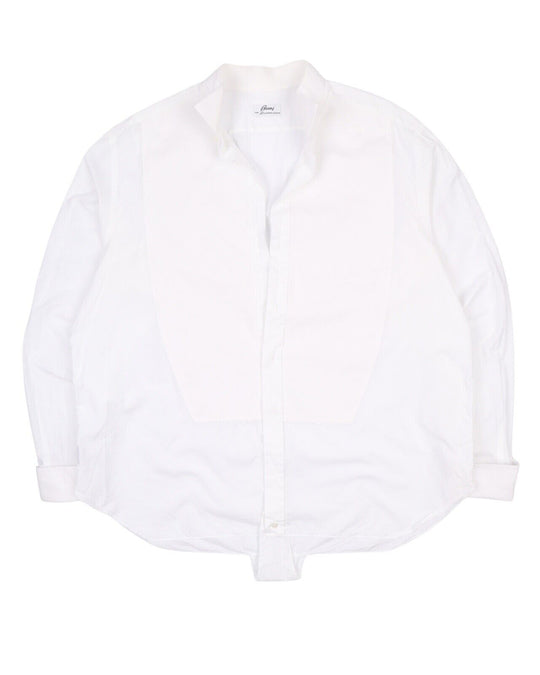 Men's Vintage  BRIONI Roma White Tuxedo Evening Dress Shirt Size 45 / 17.75