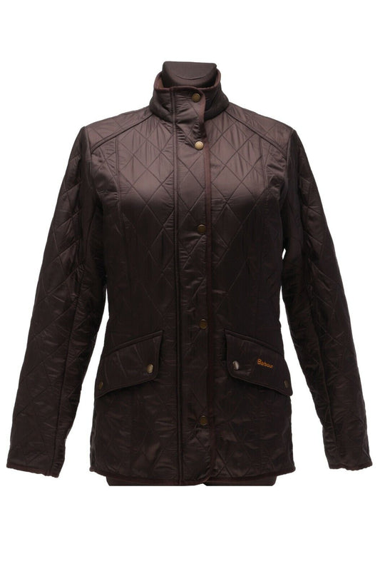 Women's BARBOUR Brown Cavalary Polarquilt Jacket Size UK 12 US 8