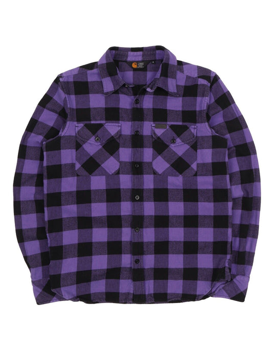 Men's CARHARTT Purple Check Jack Shirt Size M