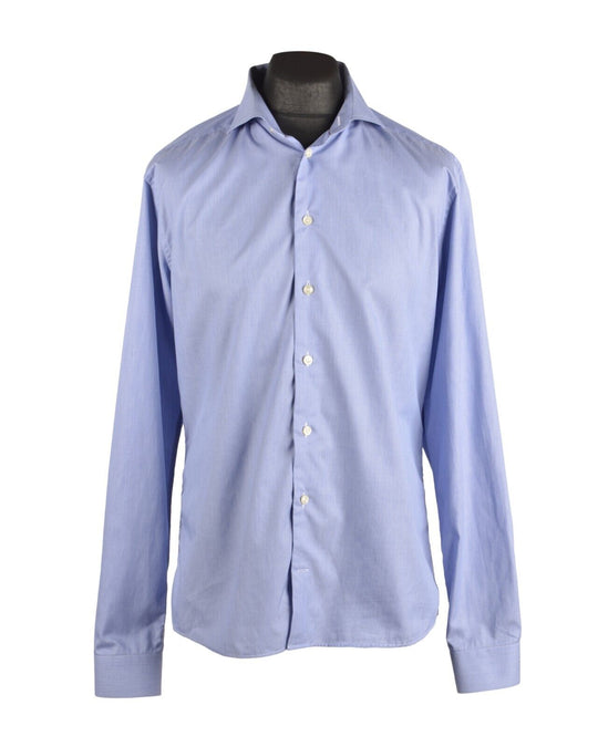 Men's ETON Blue Striped Super Slim Fit Cotton LS Shirt Size 43 / 17