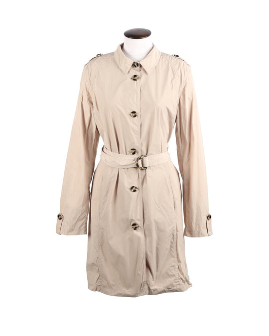 ARMANI JEANS Jacket Beige Women's Trench Coat Size 48 IT / 12 US