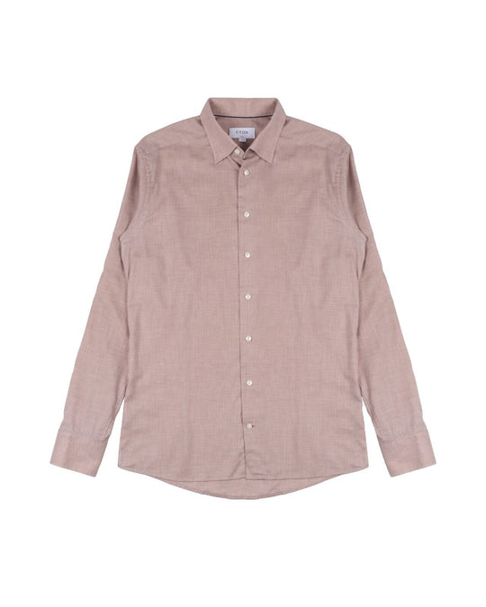 ETON Shirt Brown Cotton Long Sleeve Mens Button Down 41 / 16 Slim / L