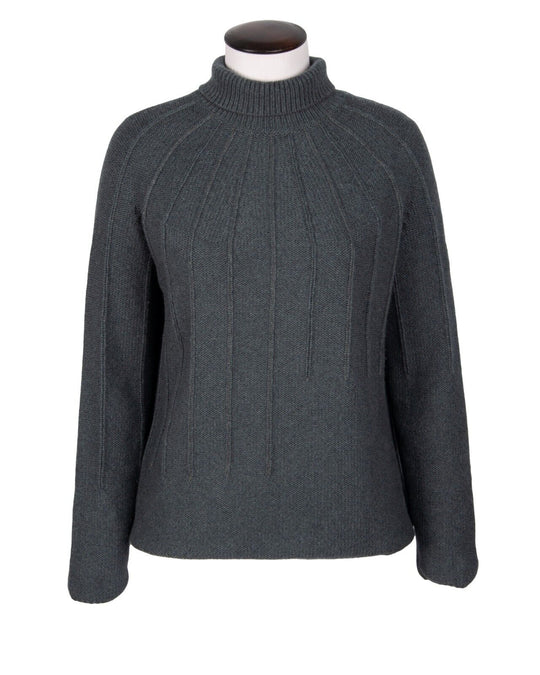 FABIANA FILIPPI Sweater Gray Turtleneck Cashmere Blend Women's Jumper Size ~ L