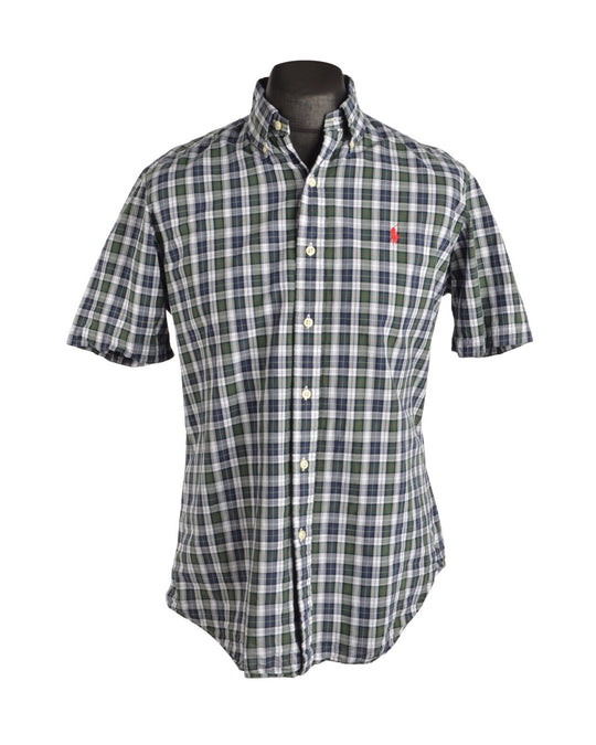 POLO RALPH LAUREN Multicolor Check Cotton Men Short Sleeve Shirt Size M