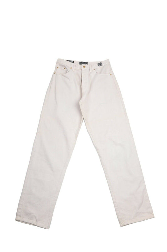 Men's Vintage VERSACE Jeans COUTURE Ivory Casual Trousers Jeans xPants Size 34
