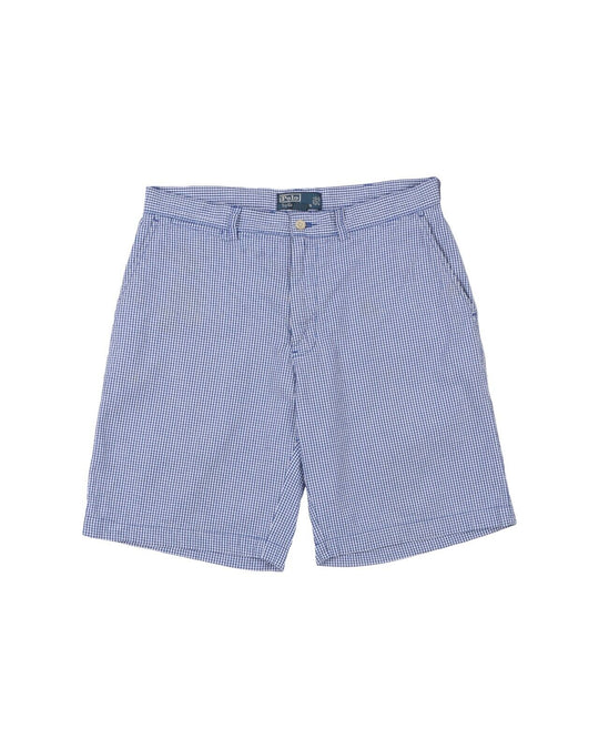 Polo RALPH LAUREN Prospect Shorts Blue Check Cotton Mens Size 34