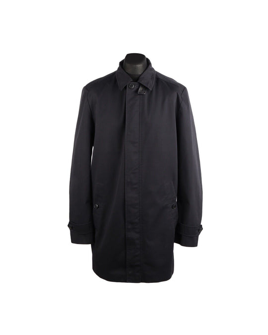 HUGO BOSS Car Coat Navy Blue Men's Overcoat Size 54 EU / 44 US