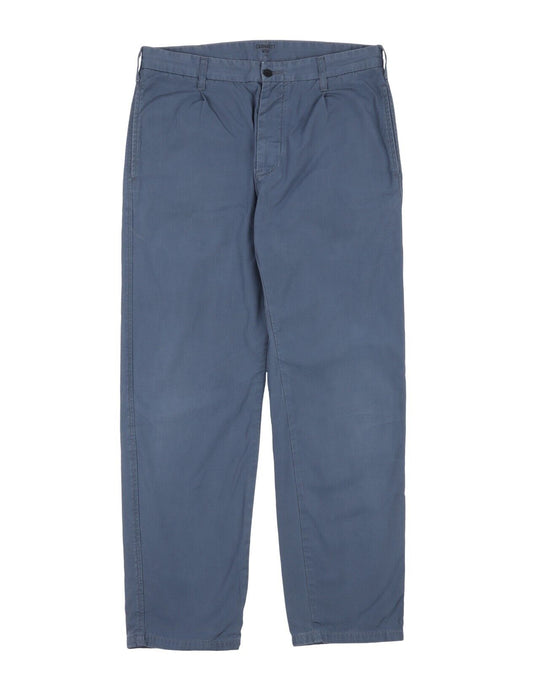CARHARTT Chino Pants Blue Cotton Mens Trousers Size 30