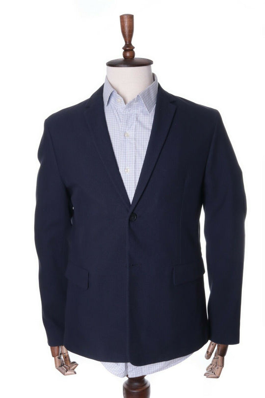 Men's COS Navy 100% Cotton Blazer Jacket Size eu 50 us 40R