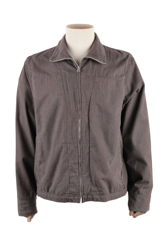 Men's PAUL SMITH JEANS Grey Cotton Houndstooth Jacket Size XL