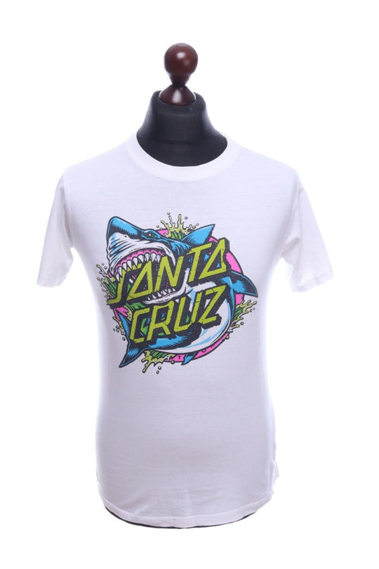 Men's SANTA CRUZ White Cotton Big Logo T-Shirt Tee Size s