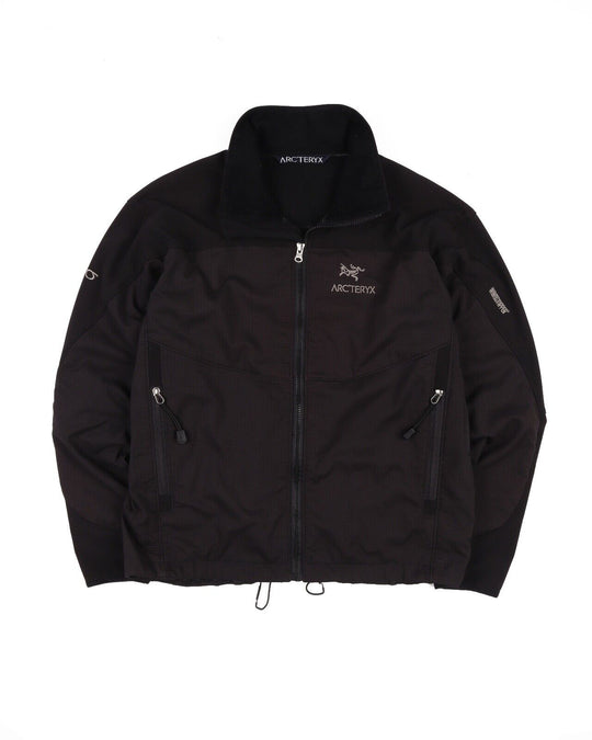 ARCTERYX Sigma Jacket Black Windstopper Waffle Fleece Outdoor Men's Size M
