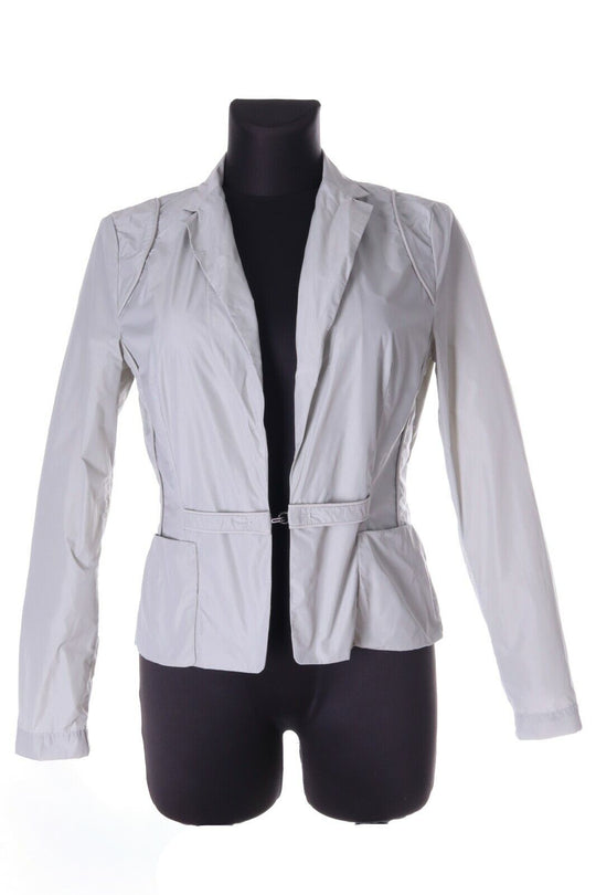 Women's SCHUMACHER Grey Polyester Lightweight Blazer Jacket Size 3