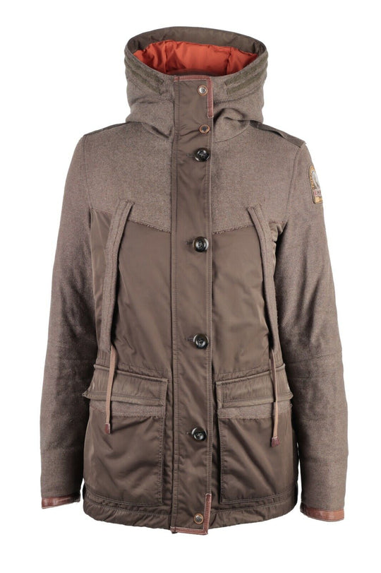 Women's PARAJUMPERS Olive Hooded Jacket Size M