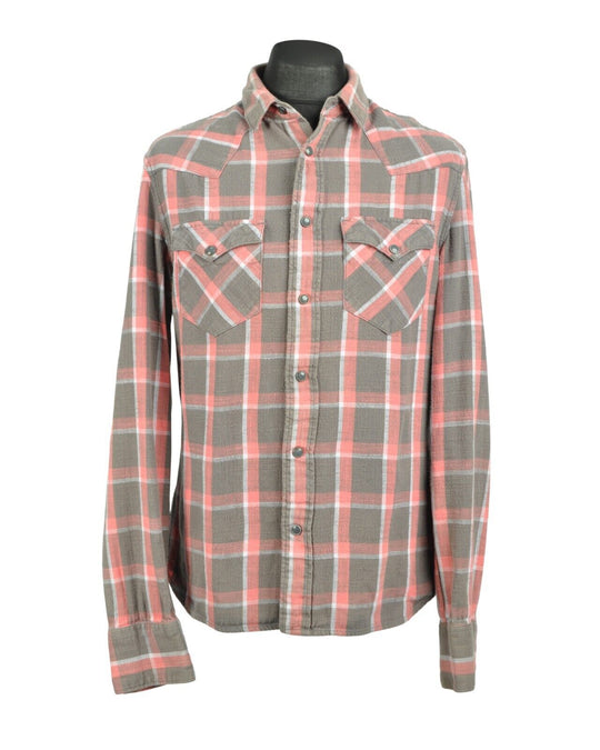 ALLSAINTS Spitalfields Shirt Multicolor Check Men's  Cotton Size M