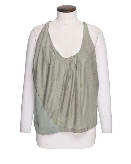 ACNE Shy Main SS10 Blouse Gray Silk Women's Top Size 38