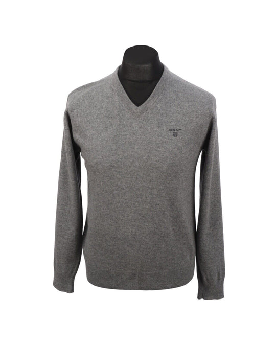GANT Jumper Gray Cotton Wool Crew Neck Men's Size ~ S