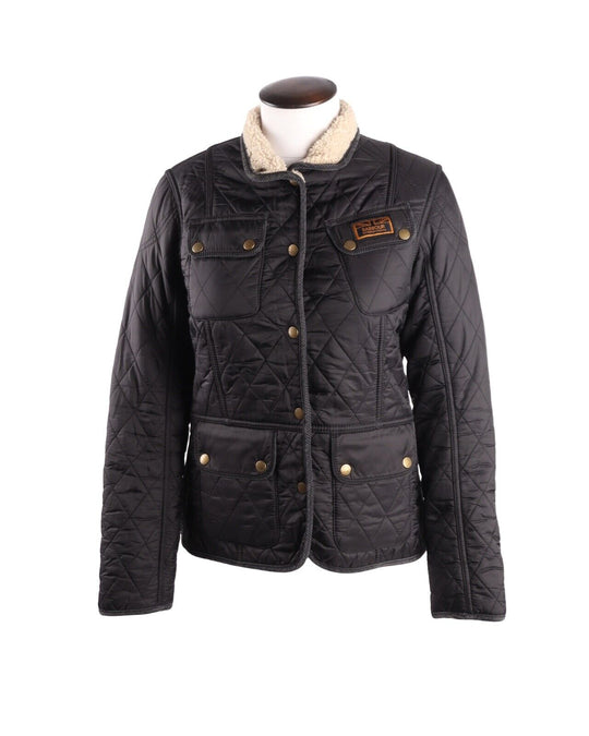 BARBOUR Winter Vintage INTERNATIONAL Jacket Black Quilt Women's  Size UK 10 US 6