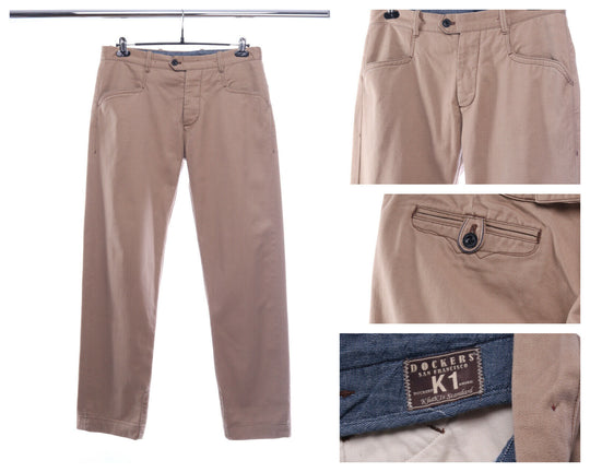 DOCKERS San Francisco K1 Khakis Selvage Military Garb Chinos Deck Pants Size 32