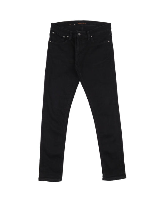 NUDIE JEANS CO Jeans Black Cotton 5-Pockets Mens Stretch Denim Size 32x30