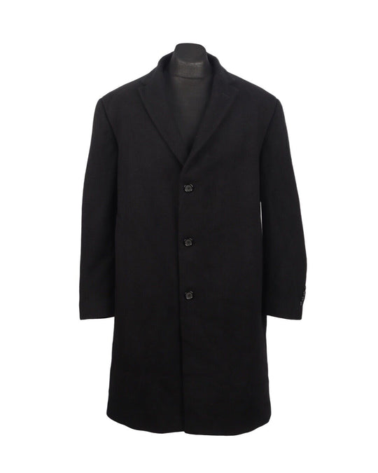 RALPH LAUREN CHAPS Coat Black Wool Men's Size 38 / 48 R