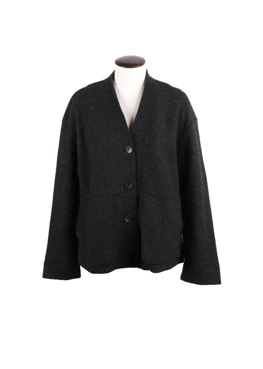 OSKA Blazer Black Wool Women's Jacket Size 52 IT