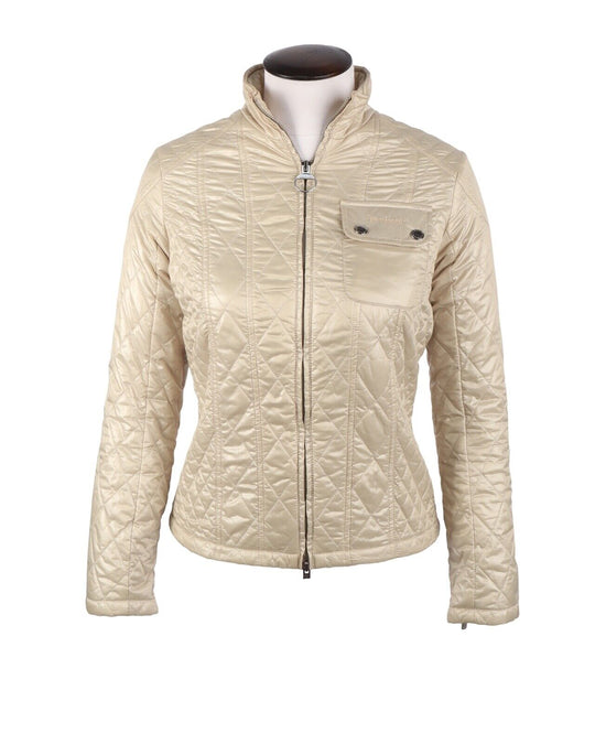 Women's BARBOUR Beige Mercury Freerider Quilt Jacket Size UK 8 US 4