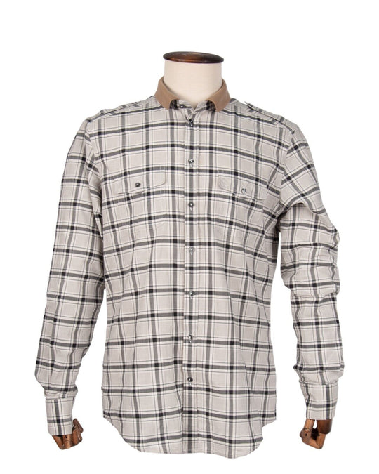 DOLCE & GABBANA Sicilia Shirt Check Cotton Multicolor Mens Size 16.5 / 42
