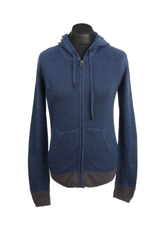 OAKLEY Hoodie Full Zip Blue Cotton Men's Jumper Size S
